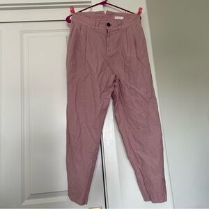Nooy dusty rose pink tapered cotton pants medium large